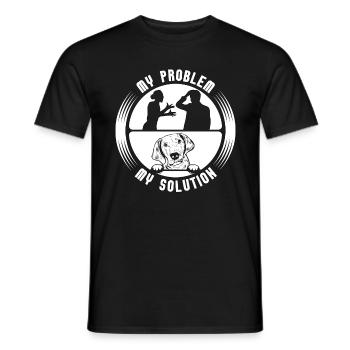 Coonhound Lover Mon Problème Mon Pictogramme Papa Maman - T-shirt homme - noir - Devant - AI Model Male 178 light (178cm)