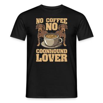 Coonhound Lover No Coffee Hound Dog Coffee Lover - Men's T-Shirt - black - Front - AI Model Male 178 light (178cm)