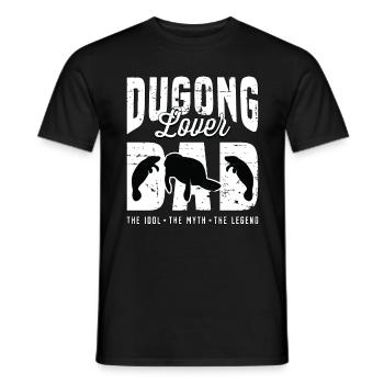 Amoureux du dugong Papa L’idole Le mythe Amoureux des animaux - T-shirt homme - noir - Devant - AI Model Male 178 light (178cm)