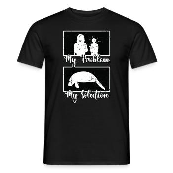 Dugong Lover Mon Problème Mon Pictogramme Maman Lamantin - T-shirt homme - noir - Devant - AI Model Male 178 light (178cm)