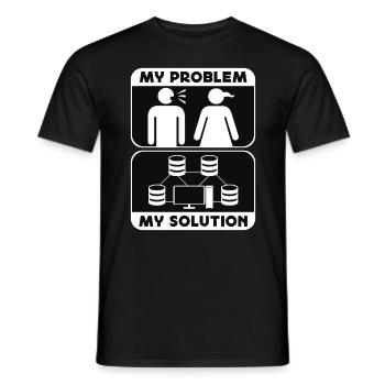 Network Engineer My Problem My Pictogram Mom Dad - Männer T-Shirt - Schwarz - Vorne - AI Model Male 178 light (178cm)