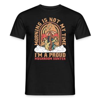 Le matin de la chasse aux champignons n’est pas ma cueillette de champignons - T-shirt homme - noir - Devant - AI Model Male 178 light (178cm)
