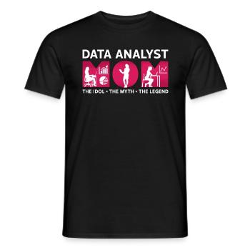 Data Analyst Mom The Idol The Myth The Programmer - Männer T-Shirt - Schwarz - Vorne - AI Model Male 178 light (178cm)