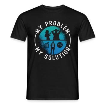 Data Analyst My Problem My Solution Pictogram Dad - Männer T-Shirt - Schwarz - Vorne - AI Model Male 178 light (178cm)