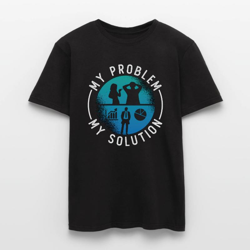 Data Analyst My Problem My Solution Pictogram Dad Männer T-Shirt