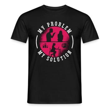 Data Analyst My Problem My Solution Pictogram Mom - Männer T-Shirt - Schwarz - Vorne - AI Model Male 178 light (178cm)