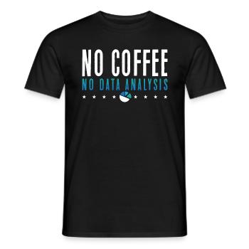 Data Analyst No Coffee No Programmer Coffee Lover - Männer T-Shirt - Schwarz - Vorne - AI Model Male 178 light (178cm)