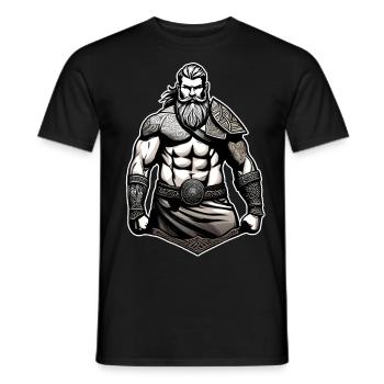 Stolzer Wikinger Krieger Germane - Männer T-Shirt - Schwarz - Vorne - AI Model Male 178 light (178cm)