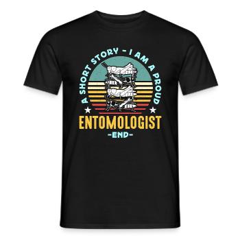 Entomologist A Short Story I Am Insect Researcher - Men's T-Shirt - black - Front - AI Model Male 178 light (178cm)