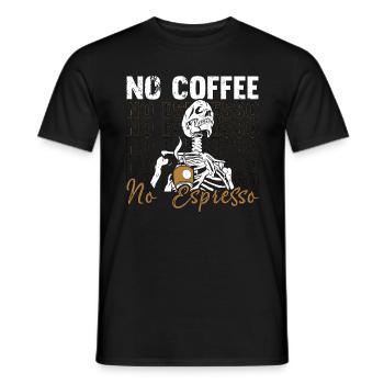 Amateur d’espresso, pas de café, pas de caféine, amateur de café - T-shirt homme - noir - Devant - AI Model Male 178 light (178cm)