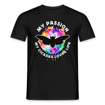 Amoureux des cigales Ma passion Mes cigales Entomologiste - T-shirt homme - noir - Devant - AI Model Male 178 light (178cm)