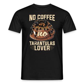 L’amant de la tarentule Pas de café Pas d’araignée L’amant du café - T-shirt homme - noir - Devant - AI Model Male 178 light (178cm)