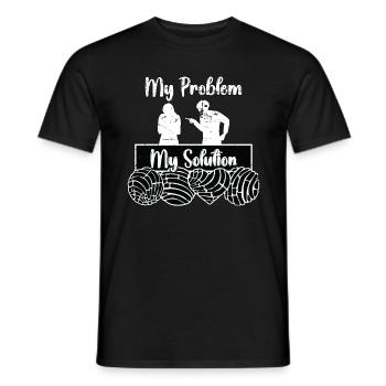 Conchas amant mon problème ma solution pictogramme maman - T-shirt homme - noir - Devant - AI Model Male 178 light (178cm)