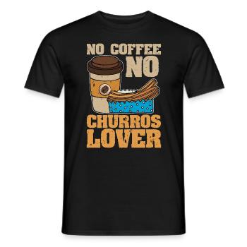 Amateur de churros sans café Amateur de café - T-shirt homme - noir - Devant - AI Model Male 178 light (178cm)