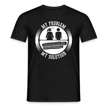 Churros Lover My Problem My Pictogram Dad Mom - Men's T-Shirt - black - Front - AI Model Male 178 light (178cm)