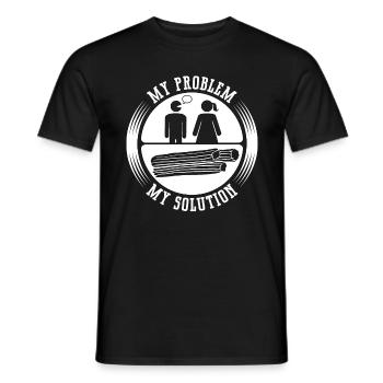 Churros Lover My Problem My Pictogram Mom Dad - Men's T-Shirt - black - Front - AI Model Male 178 light (178cm)