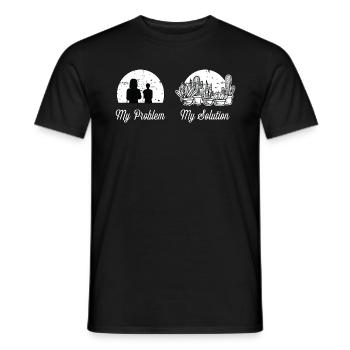 Succulents Lover My Problem My Pictogram Mom Dad - Männer T-Shirt - Schwarz - Vorne - AI Model Male 178 light (178cm)