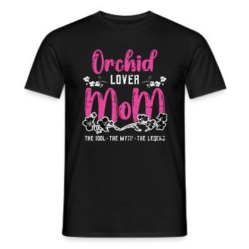 Amant d’orchidées maman l’idole le mythe jardinage - T-shirt homme - noir - Devant - AI Model Male 178 light (178cm)