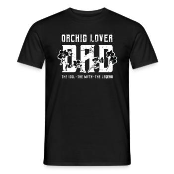 Amoureux des orchidées Papa L’idole Le mythe Le jardinier - T-shirt homme - noir - Devant - AI Model Male 178 light (178cm)
