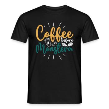 Monster Lover Coffee Before Gardening Coffee Lover - Männer T-Shirt - Schwarz - Vorne - AI Model Male 178 light (178cm)