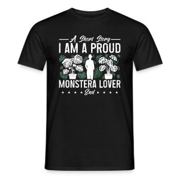 Monster Lover Une histoire courte Je suis un amoureux des plantes d’intérieur - T-shirt homme - noir - Devant - AI Model Male 178 light (178cm)
