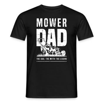 Mower Dad The Idol The Myth The Legend Lawn Ranger - Men's T-Shirt - black - Front - AI Model Male 178 light (178cm)