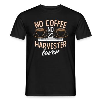 Harvester Lover No Coffee No Farmer Coffee Lover - Men's T-Shirt - black - Front - AI Model Male 178 light (178cm)