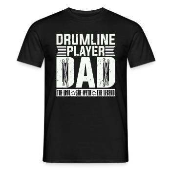 Drumline Player Dad The Idol The Myth The Drummer - Men's T-Shirt - black - Front - AI Model Male 178 light (178cm)