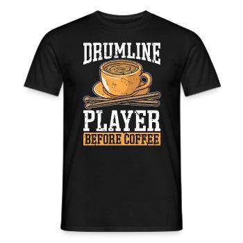 Joueur de batterie avant le batteur de café amateur de café - T-shirt homme - noir - Devant - AI Model Male 178 light (178cm)