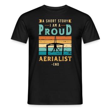 Aerialist A Short Story I Am A Proud Gymnastics - Men's T-Shirt - black - Front - AI Model Male 178 light (178cm)