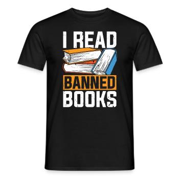 Librarian I Read Banned Books Library Librarians - Männer T-Shirt - Schwarz - Vorne - AI Model Male 178 light (178cm)