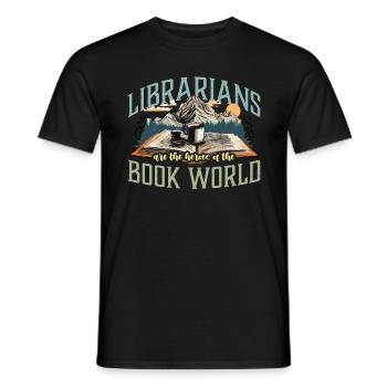 Librarians Are The Heroes Of Bookworm Librarians - Männer T-Shirt - Schwarz - Vorne - AI Model Male 178 light (178cm)