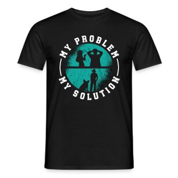 Éleveur de porcs Mon problème Mon pictogramme Papa Animal de la ferme - T-shirt homme - noir - Devant - AI Model Male 178 light (178cm)
