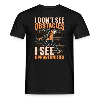 Parkour Je ne vois pas d’obstacles Je vois Parkour Runner - T-shirt homme - noir - Devant - AI Model Male 178 light (178cm)