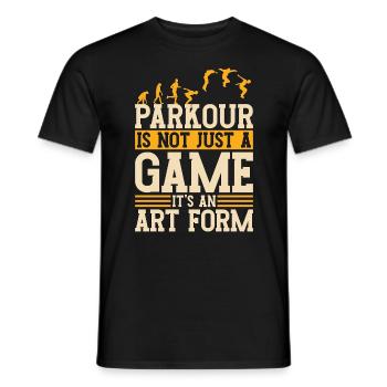 Le parkour n’est pas seulement un jeu de course à pied amateur de parkour - T-shirt homme - noir - Devant - AI Model Male 178 light (178cm)