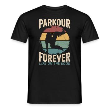 Parkour Forever Life On Freestyler Amateur de Parkour - T-shirt homme - noir - Devant - AI Model Male 178 light (178cm)