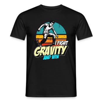 Parkour Je lutte contre la gravité et Backflip Amateur de parkour - T-shirt homme - noir - Devant - AI Model Male 178 light (178cm)