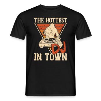 Disc Jockey The Hottest DJ In Disco Hall Turntable - Männer T-Shirt - Schwarz - Vorne - AI Model Male 178 light (178cm)
