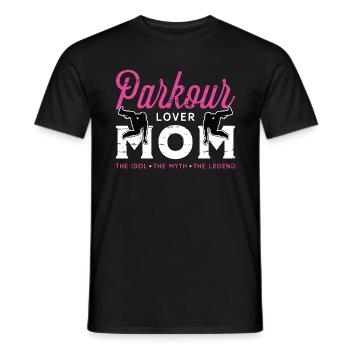 Maman amoureuse du parkour L’idole Le mythe aime courir - T-shirt homme - noir - Devant - AI Model Male 178 light (178cm)
