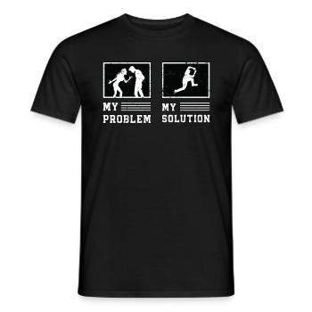 Parkour Lover My Problem My Pictogram Dad Mom - Men's T-Shirt - black - Front - AI Model Male 178 light (178cm)