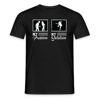 Amateur de parkour Mon problème Mon pictogramme Maman Papa - T-shirt homme - noir - Devant - AI Model Male 178 light (178cm)