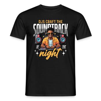 Disc Jockey DJs Craft The Soundtrack Music Lover - Männer T-Shirt - Schwarz - Vorne - AI Model Male 178 light (178cm)