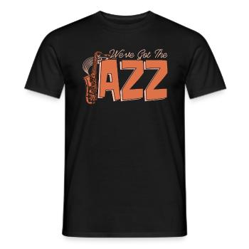 Musique jazz Nous avons le style jazz Saxophoniste - T-shirt homme - noir - Devant - AI Model Male 178 light (178cm)