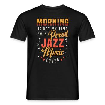 Amateur de musique jazz Morning n’est pas mon musicien de jazz - T-shirt homme - noir - Devant - AI Model Male 178 light (178cm)