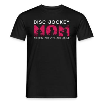 Disc Jockey Mom The Idol The Myth Loves Turntable - Männer T-Shirt - Schwarz - Vorne - AI Model Male 178 light (178cm)