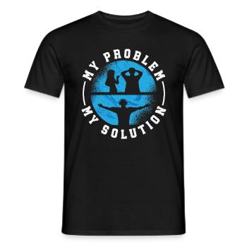 Disc Jockey My Problem My Solution Pictogram Dad - Männer T-Shirt - Schwarz - Vorne - AI Model Male 178 light (178cm)