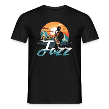 Musique Jazz Ya Like Musicien De Jazz Amateur De Musique Jazz - T-shirt homme - noir - Devant - AI Model Male 178 light (178cm)