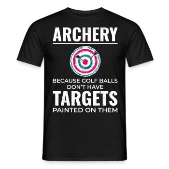 Tir à l’arc Cibles Archer Bullseye Tir Sport - T-shirt homme - noir - Devant - AI Model Male 178 light (178cm)