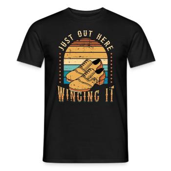 Claquettes Juste Ici Winging Dancing Tap Dancer - T-shirt homme - noir - Devant - AI Model Male 178 light (178cm)