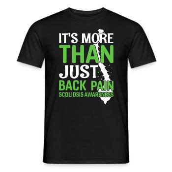 Sensibilisation à la scoliose Déformation de la colonne vertébrale Ruban vert - T-shirt homme - noir - Devant - AI Model Male 178 light (178cm)